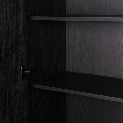 Amber Lewis x Four Hands Bari Wide Cabinet - Smoked Black Resawn Oak