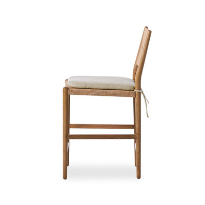 Amber Lewis x Four Hands Dara Counter Stool with Cushion - Broadway Dune - Counter