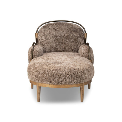 Amber Lewis x Four Hands Demi Chaise - Taupe Shearling