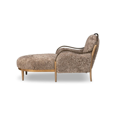 Amber Lewis x Four Hands Demi Chaise - Taupe Shearling