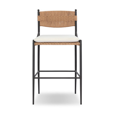 Amber Lewis x Four Hands Mae Outdoor Bar Stool - Fine Textured Natural