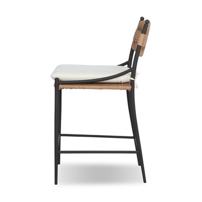 Amber Lewis x Four Hands Mae Outdoor Counter Stool - Fine Textured Natural