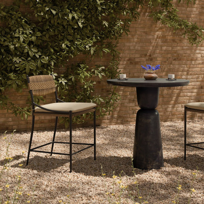 Amber Lewis x Four Hands Mae Outdoor Counter Stool - Fine Textured Natural