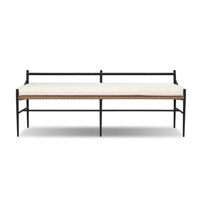 Amber Lewis x Four Hands Mae Outdoor Dining Bench - Liller Flax