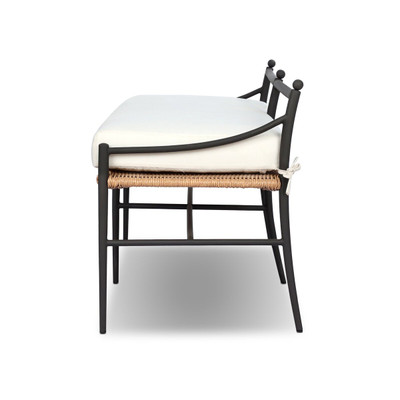 Amber Lewis x Four Hands Mae Outdoor Dining Bench - Liller Flax