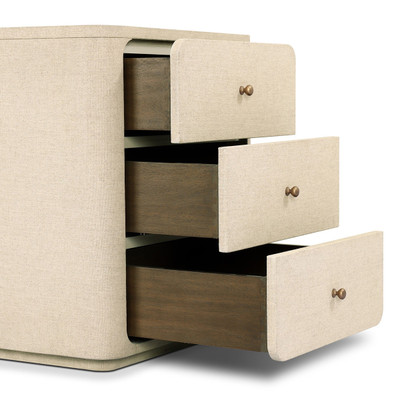 Amber Lewis x Four Hands Paula Nightstand - Beige Painted Linen