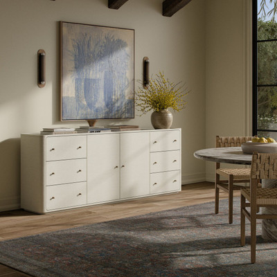 Amber Lewis x Four Hands Paula Sideboard - Beige Painted Linen