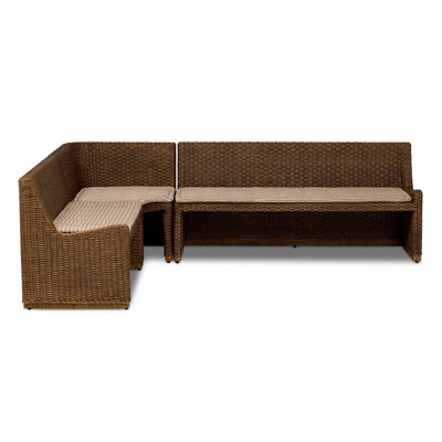 Amber Lewis x Four Hands Senna Dining Banquette L Shape 106" - Left - Rodin Sand