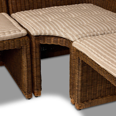 Amber Lewis x Four Hands Senna Dining Banquette L Shape 106" - Left - Rodin Sand