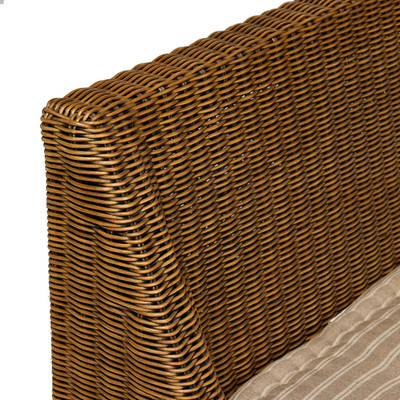 Amber Lewis x Four Hands Senna Dining Banquette L Shape 144" - Left - Natural Brown Rattan