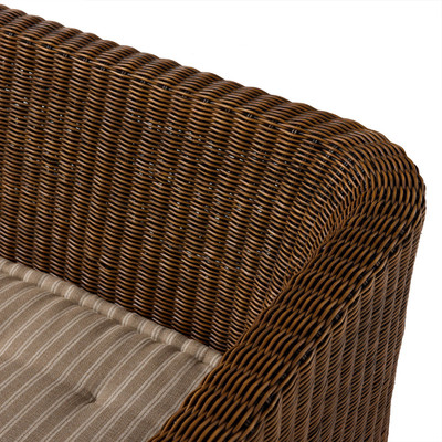 Amber Lewis x Four Hands Senna Dining Banquette U Shape 117" - Natural Brown Rattan