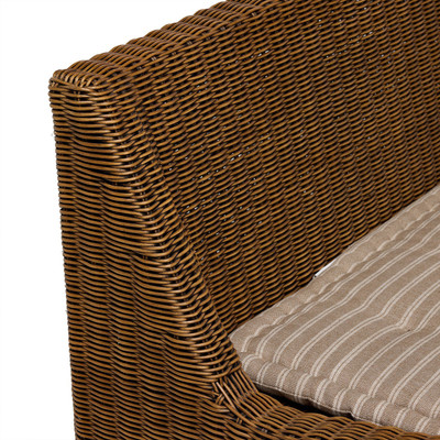 Amber Lewis x Four Hands Senna Dining Banquette U Shape 117" - Natural Brown Rattan