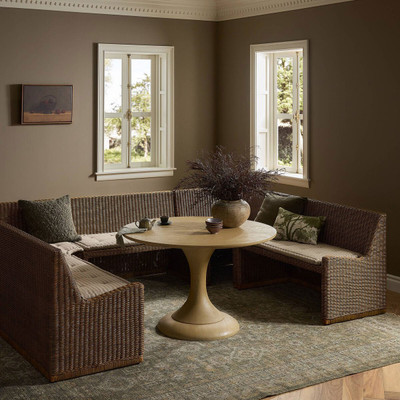 Amber Lewis x Four Hands Senna Dining Banquette U Shape 145" - Rodin Sand
