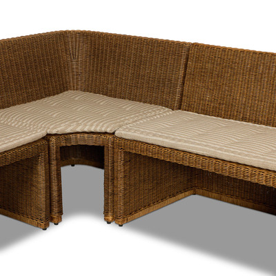 Amber Lewis x Four Hands Senna Dining Banquette U Shape 145" - Rodin Sand
