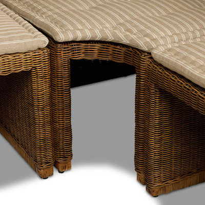 Amber Lewis x Four Hands Senna Dining Banquette U Shape 145" - Rodin Sand