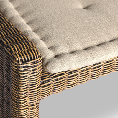 Amber Lewis x Four Hands Senna LAF Woven Dining Bench 72" - Broadway Dune