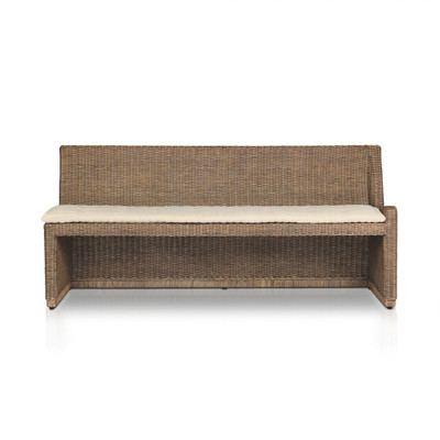 Amber Lewis x Four Hands Senna RAF Woven Dining Bench - 72" - Broadway Dune