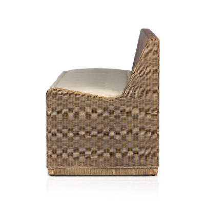 Amber Lewis x Four Hands Senna RAF Woven Dining Bench - 72" - Broadway Dune