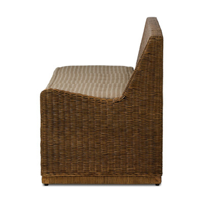 Amber Lewis x Four Hands Senna RAF Woven Dining Bench - 72" - Rodin Sand