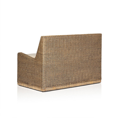 Amber Lewis x Four Hands Senna RAF Woven Dining Bench 49" - Broadway Dune