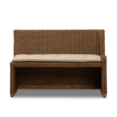 Amber Lewis x Four Hands Senna RAF Woven Dining Bench 49" - Rodin Sand