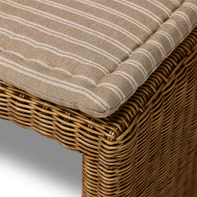Amber Lewis x Four Hands Senna Woven Dining Bench 49" - Rodin Sand