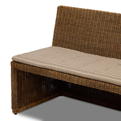 Amber Lewis x Four Hands Senna Woven Dining Bench 49" - Rodin Sand