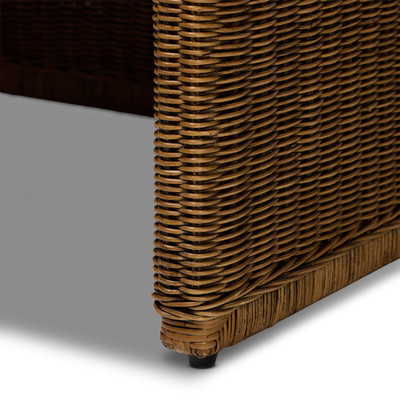 Amber Lewis x Four Hands Senna Woven Dining Bench 49" - Rodin Sand