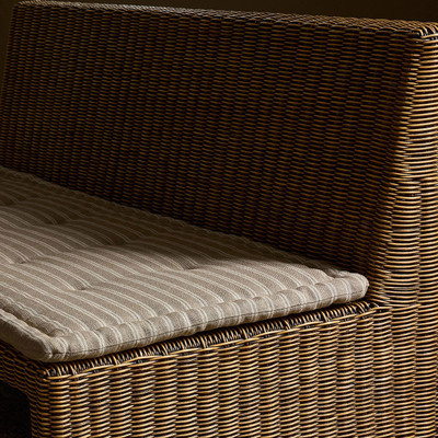 Amber Lewis x Four Hands Senna Woven Dining Bench 49" - Rodin Sand