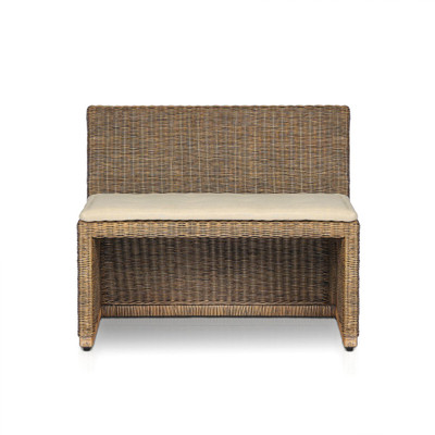 Amber Lewis x Four Hands Senna Woven Dining Chair and a Half - Broadway Dune