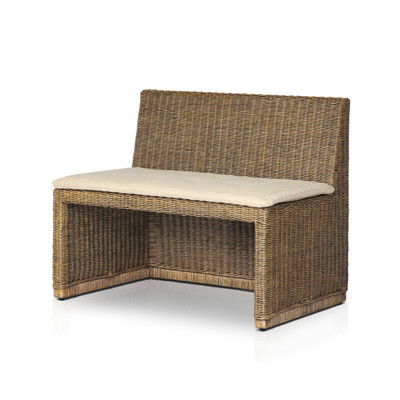 Amber Lewis x Four Hands Senna Woven Dining Chair and a Half - Broadway Dune