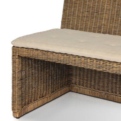 Amber Lewis x Four Hands Senna Woven Dining Chair and a Half - Broadway Dune