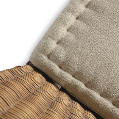 Amber Lewis x Four Hands Senna Woven Dining Chair and a Half - Broadway Dune