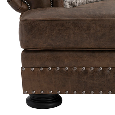 Bernhardt Foster Mocha Leather Chair