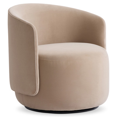 Bernhardt Crosby Fabric Swivel Chair - Beige