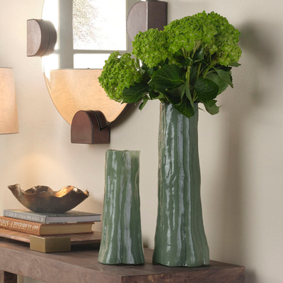 Jamie Young Sequoia Green Glass Decorative Vase - Small