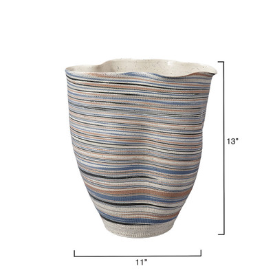 Jamie Young Undulation Porcelain Decorative Vase