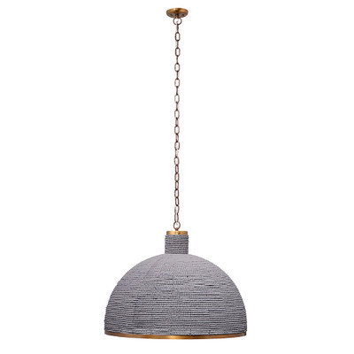 Jamie Young Big Sur 1-Light Beaded Chandelier - Slate Blue
