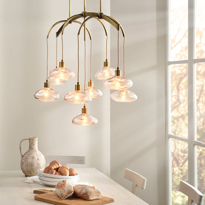 Jamie Young Reservoir 9-Light Blown Glass Chandelier