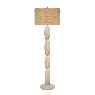 Jamie Young Almond Wood Floor Lamp - White Washed