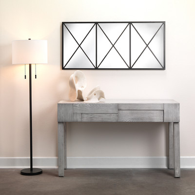 Jamie Young Lincoln 2-Light Metal Floor Lamp - Black