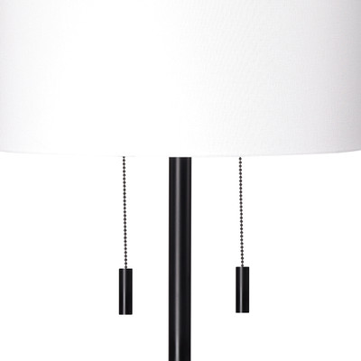 Jamie Young Lincoln 2-Light Metal Floor Lamp - Black
