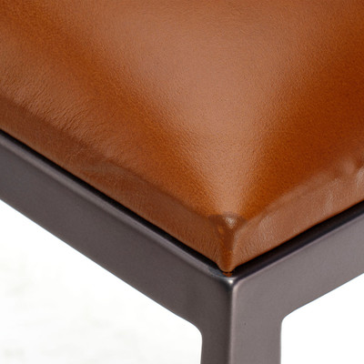 Jamie Young Bradbury Leather Counter Stool - Saddle