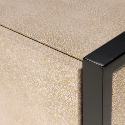 Jamie Young Cassius Faux Shagreen 2-Drawer Console - Taupe