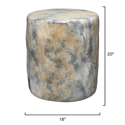 Jamie Young Cedar Side Table - Marbled Grey