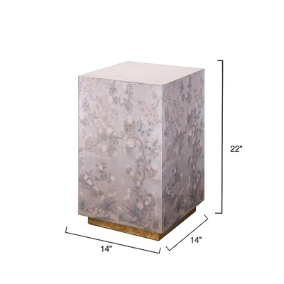 Jamie Young Garland Floral Accent Side Table - Lavender