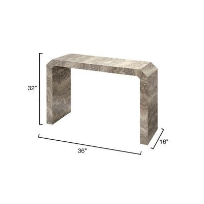 Jamie Young Grounded Veneer Console Table - Sand Grey