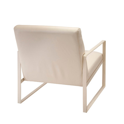 Jamie Young Hemingway Leather Accent Chair - Cream