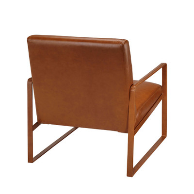 Jamie Young Hemingway Leather Accent Chair - Saddle