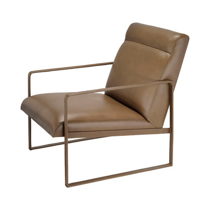 Jamie Young Hemingway Leather Accent Chair - Truffle